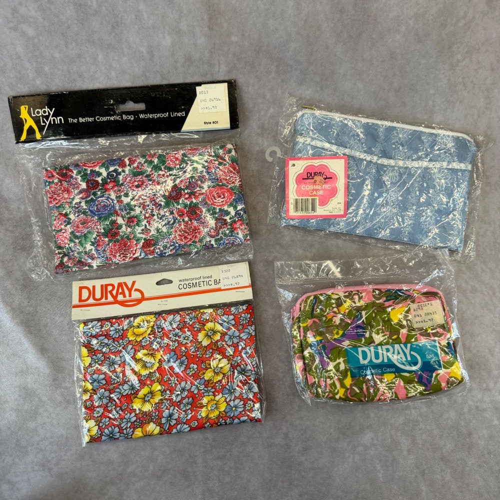 Duray Lady Lynn Cosmetic Bag Set Womens OS Multicolor Vintage Floral Waterproof
